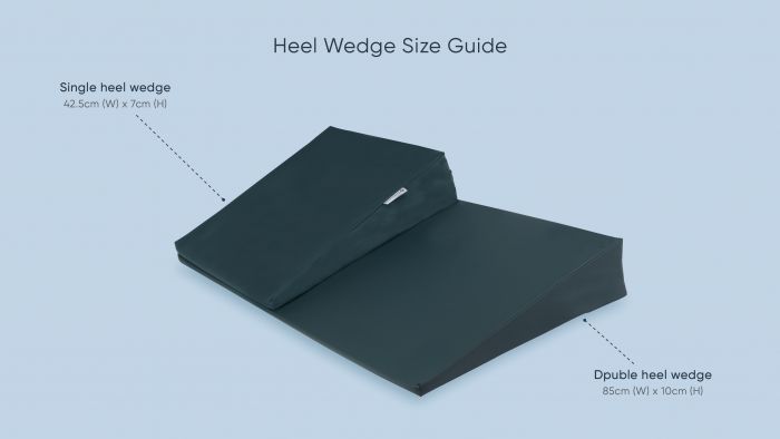 single heel wedge, heel cushion, therapeutic cushion