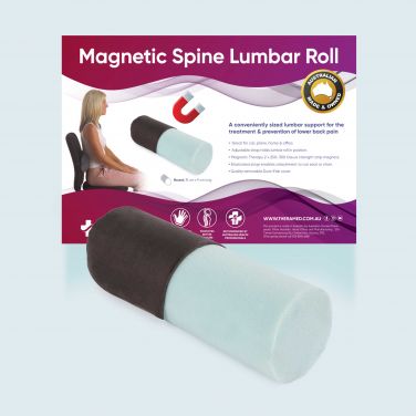 spine support, spine roll, magnetic lumbar support